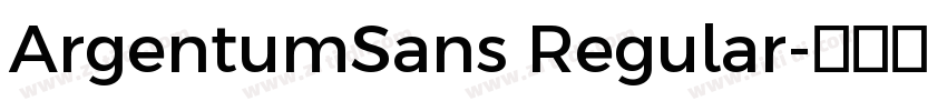 ArgentumSans Regular字体转换